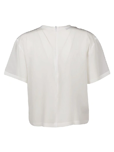 Shop Aragona Women's White Silk Blouse