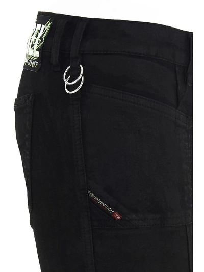 Shop Diesel Women's Black Cotton Jeans
