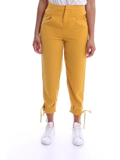Shop Molly Bracken Women's Yellow Polyester Pants
