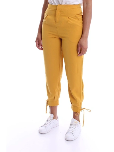Shop Molly Bracken Women's Yellow Polyester Pants