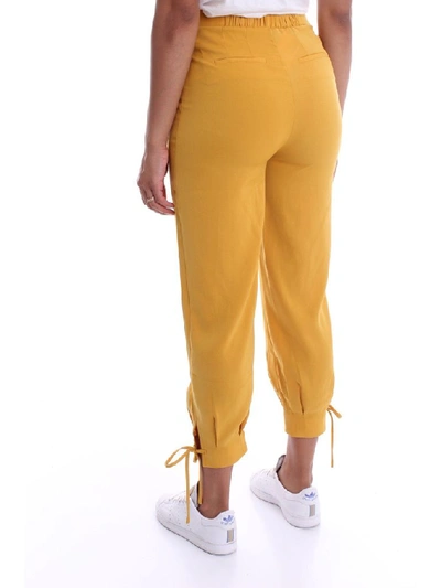 Shop Molly Bracken Women's Yellow Polyester Pants