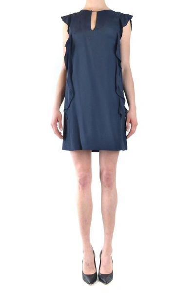 Shop Dondup Women's Blue Polyamide Dress