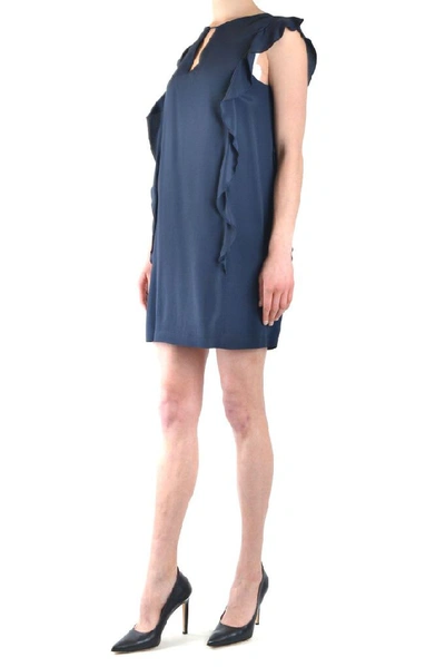 Shop Dondup Women's Blue Polyamide Dress
