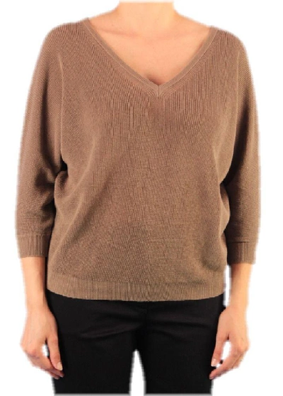 Shop Peserico Women's Beige Linen Jumper