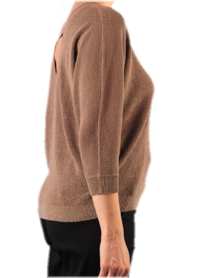 Shop Peserico Women's Beige Linen Jumper