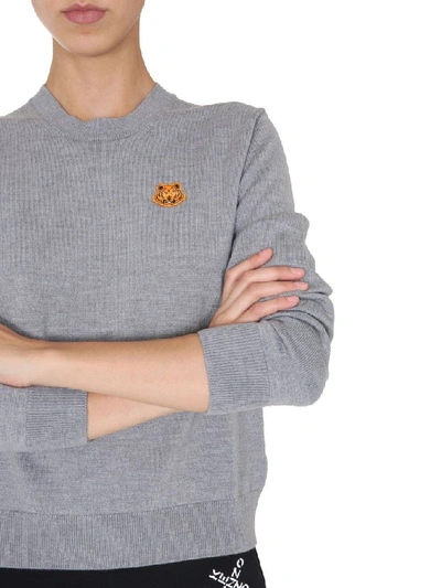 Shop Kenzo Women's Grey Wool Sweater