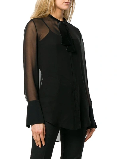 Shop Neil Barrett Women's Black Polyester Blouse