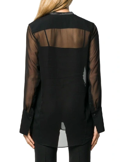 Shop Neil Barrett Women's Black Polyester Blouse