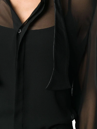Shop Neil Barrett Women's Black Polyester Blouse
