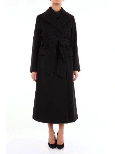 Shop Alberto Biani Women's Black Wool Dress