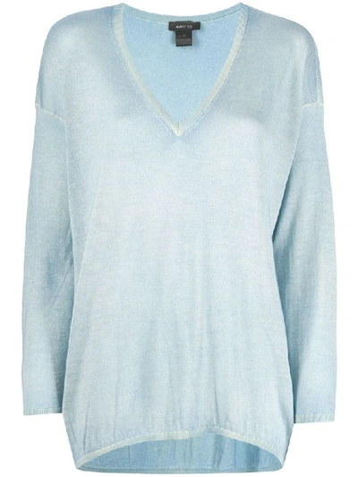 Shop Avant Toi Women's Light Blue Cashmere Sweater