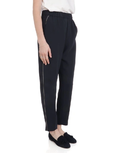 Shop Peserico Women's Black Polyester Pants