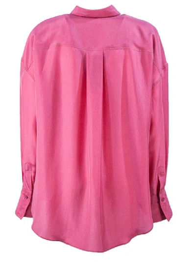 Shop Brunello Cucinelli Women's Fuchsia Silk Shirt