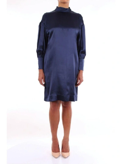 Shop Barba Women's Blue Silk Dress