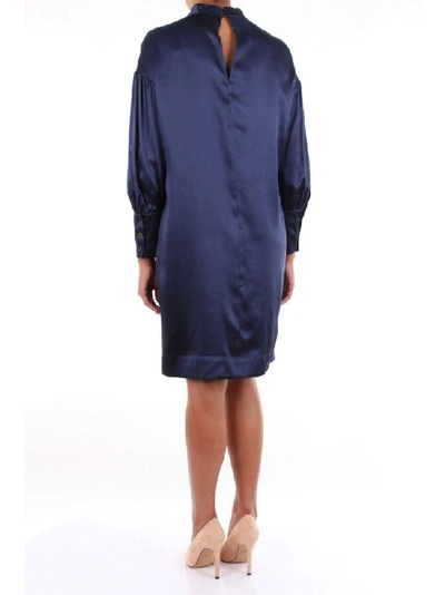 Shop Barba Women's Blue Silk Dress
