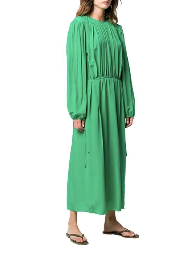 Shop Lemaire Women's Green Silk Dress