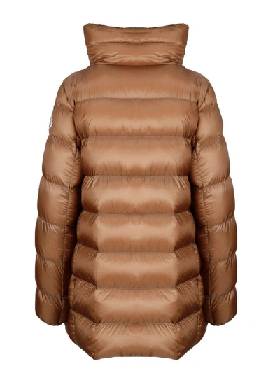 Shop Moncler Women's Brown Polyamide Down Jacket