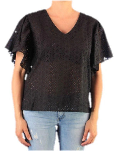 Shop Altea Women's Black Cotton T-shirt