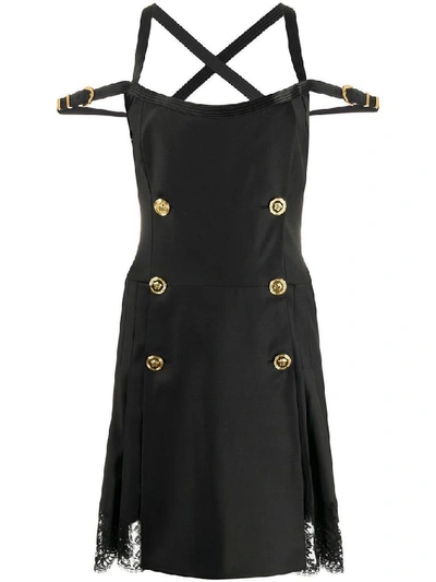Shop Versace Women's Black Wool Dress