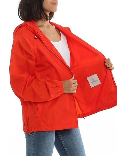 Shop Moncler Women's Orange Polyamide Outerwear Jacket