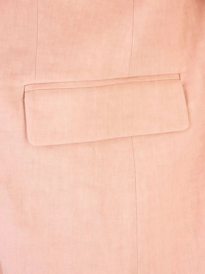 Shop Brunello Cucinelli Women's Pink Linen Blazer