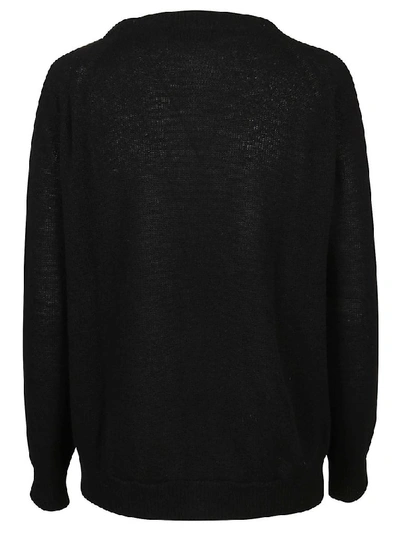 Shop Aragona Women's Black Cashmere Sweater
