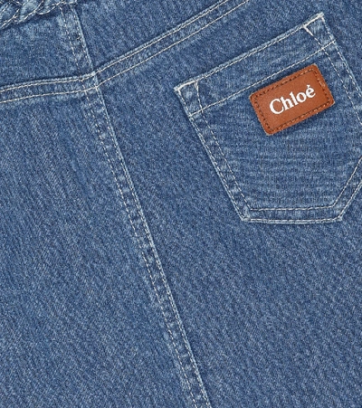 Shop Chloé Denim Skirt In Blue