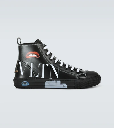 Shop Valentino Villalba Vltn Sneakers In Black