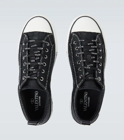 Shop Valentino Vltn Times Giggies Sneakers In Black