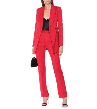 Shop Rebecca Vallance Rossini High-rise Slim Pants In Red