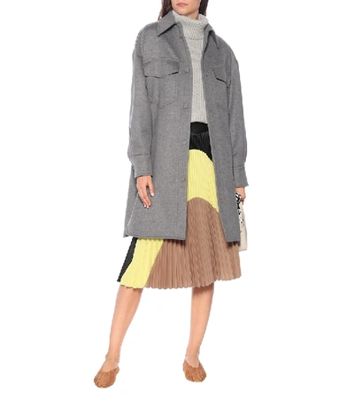 Shop Stella Mccartney Wool Coat In Grey
