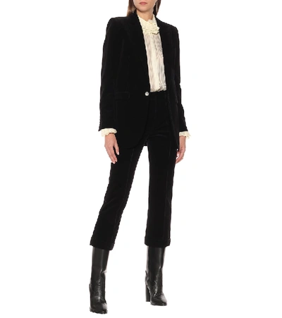 Shop Saint Laurent Corduroy Blazer In Black