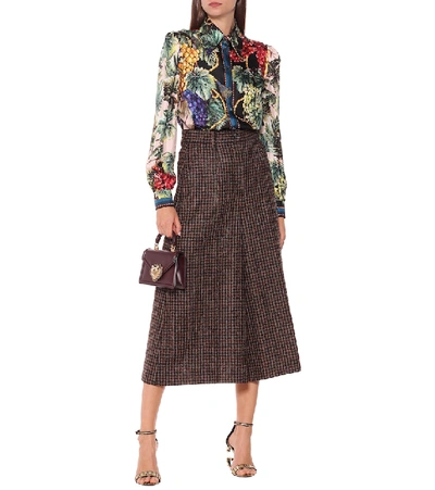 Shop Dolce & Gabbana Printed Silk Twill Shirt In Multicoloured