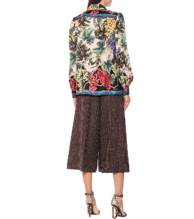 Shop Dolce & Gabbana Printed Silk Twill Shirt In Multicoloured
