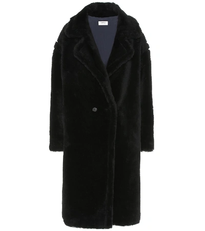 Shop Yves Salomon Meteo Wool Coat In Black