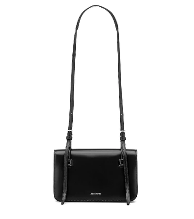 Shop Jil Sander Holster Mini Leather Shoulder Bag In Black