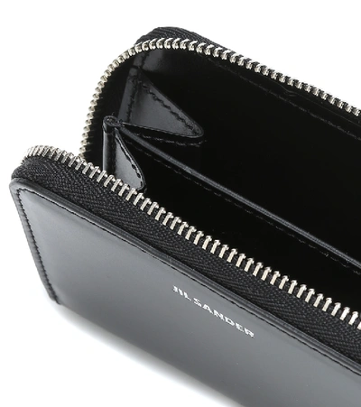 Shop Jil Sander Tangle Leather Wallet In Black