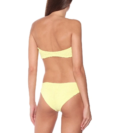 Shop Hunza G Ariel Bandeau Bikini In Yellow