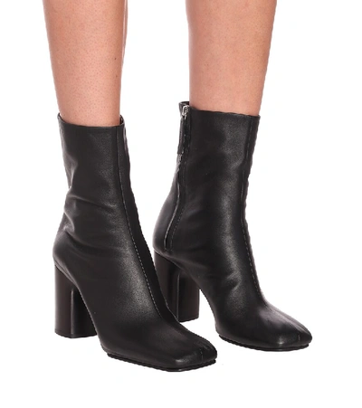 Shop Acne Studios Leather Ankle Boots In Black