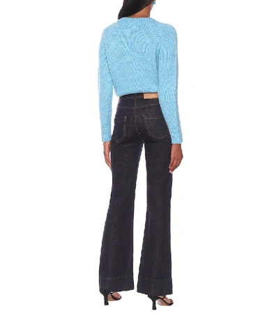 Shop Dorothee Schumacher Denim Love High-rise Flared Jeans In Blue