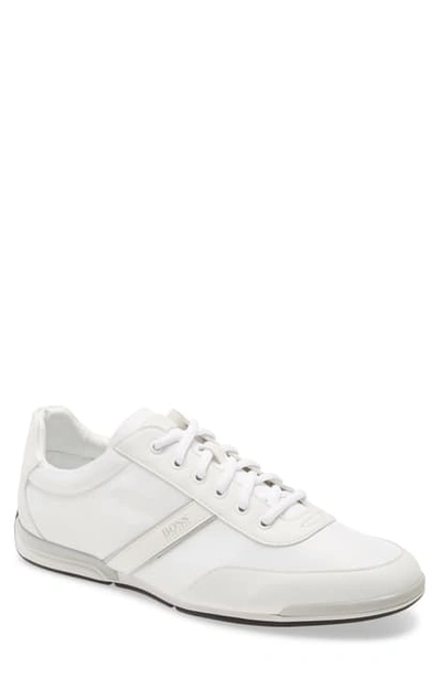 Shop Hugo Boss Saturn Low Top Sneaker In White/ White/ White