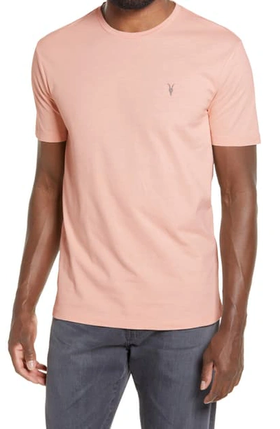 Shop Allsaints Brace Tonic Slim Fit Crewneck T-shirt In Blossom Pink