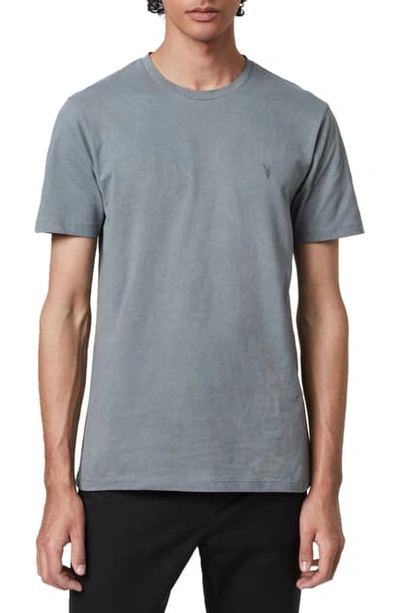 Shop Allsaints Brace Tonic Slim Fit Crewneck T-shirt In Line Grey