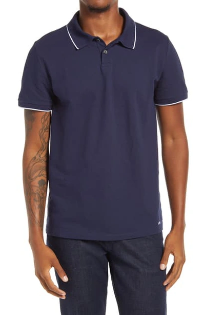 Shop Apc Max Short Sleeve Pique Polo In Dark