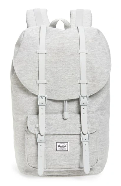 Shop Herschel Supply Co Little America Backpack In Light Grey Crosshatch