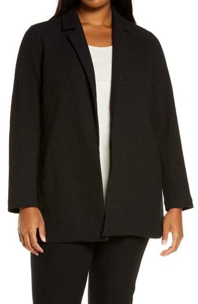 Shop Eileen Fisher Notch Collar Blazer In Black