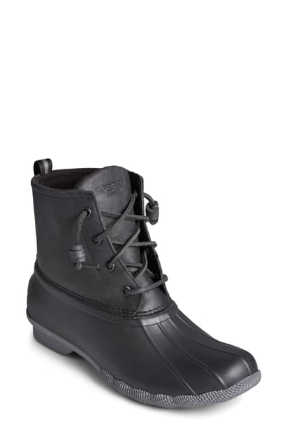 sperry duck boots all black