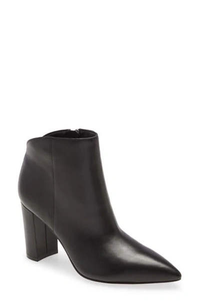 Shop Marc Fisher Ltd Unno Pointed Toe Bootie In Black Leather