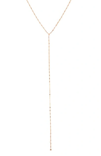 Shop Bony Levy Station Y-necklace (nordstrom Exclusive) In Rose Gold