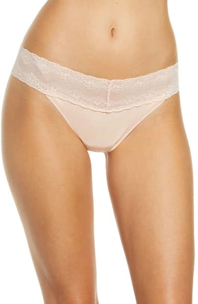 Shop Natori Bliss Perfection Thong In Golden Rose